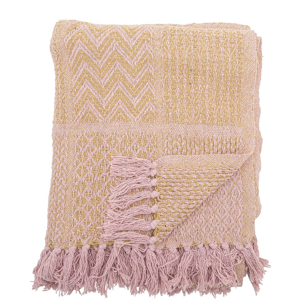 Plaids - Rodion Plaid, Rose, Coton recyclé - BLOOMINGVILLE MULTIBRAND HOUSE