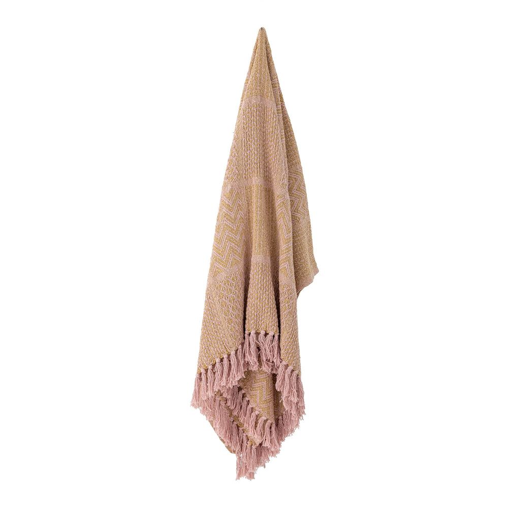 Plaids - Rodion Plaid, Rose, Coton recyclé - BLOOMINGVILLE MULTIBRAND HOUSE