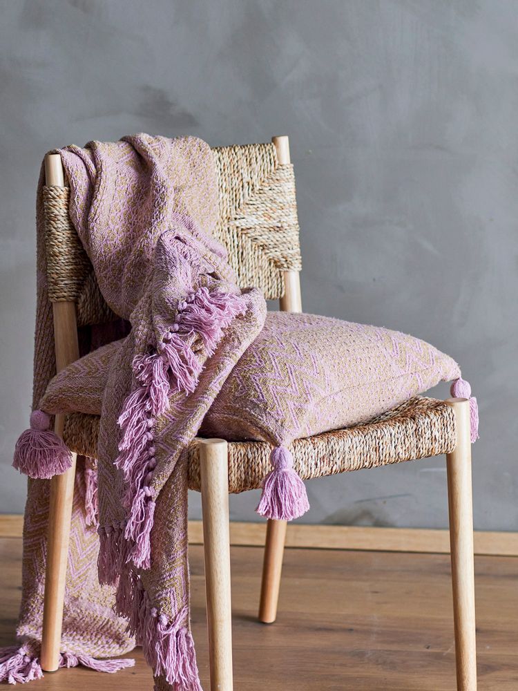 Plaids - Rodion Plaid, Rose, Coton recyclé - BLOOMINGVILLE MULTIBRAND HOUSE