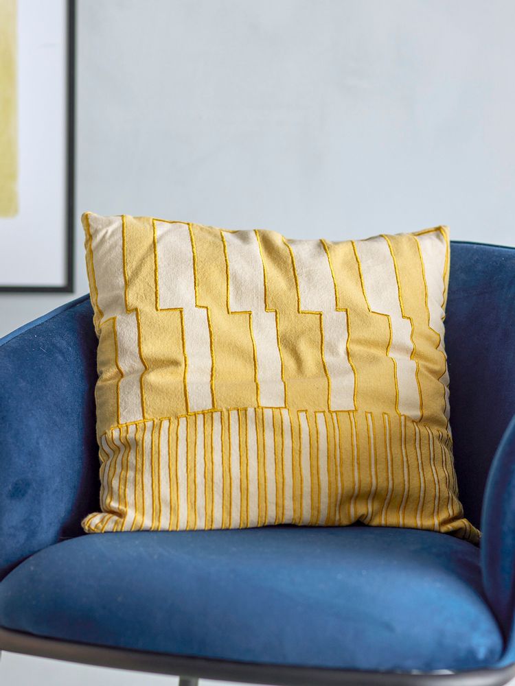 Cushions - Cowes Cushion, Yellow, Cotton OEKO-TEX® - BLOOMINGVILLE MULTIBRAND HOUSE