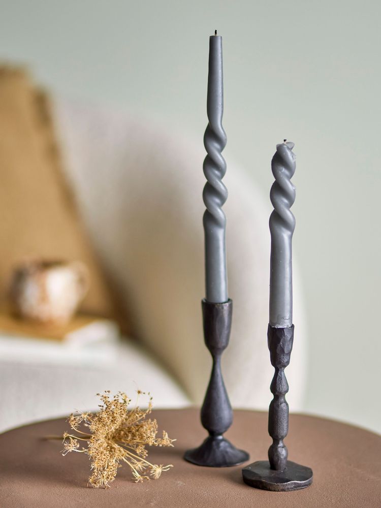 Candlesticks and candle holders - Deja Candle Holder, Black, Metal Set of 2 - BLOOMINGVILLE MULTIBRAND HOUSE