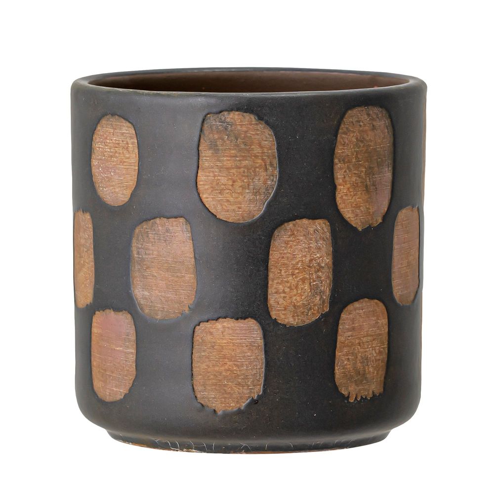 Flower pots - Avo Deco Flowerpot, Black, Terracotta - BLOOMINGVILLE MULTIBRAND HOUSE