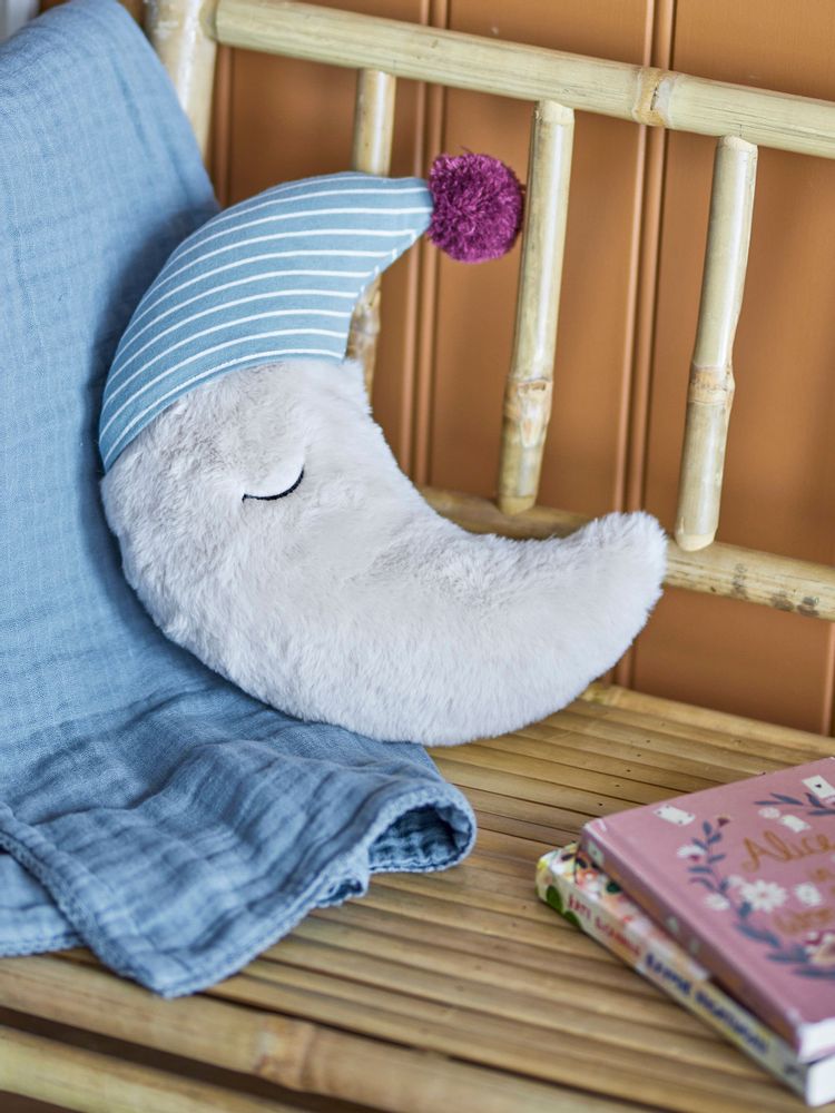 Cushions - Moony Cushion, White, Cotton - BLOOMINGVILLE MINI