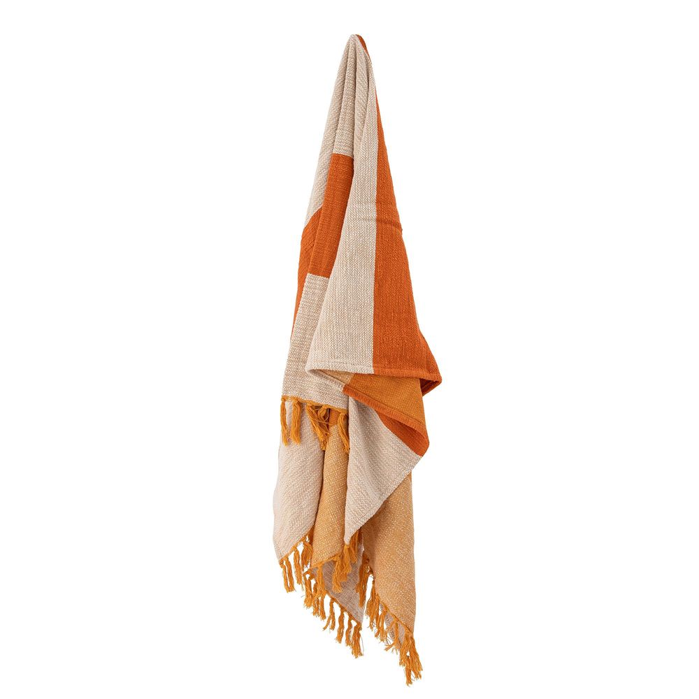 Throw blankets - Motril Throw, Orange, Cotton - BLOOMINGVILLE MULTIBRAND HOUSE