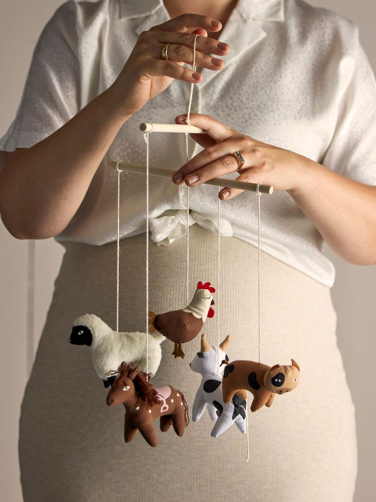 Decorative objects - Gunni Mobile, Brown, Cotton  - BLOOMINGVILLE MINI