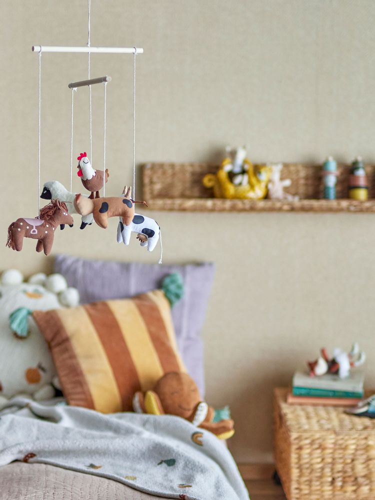 Decorative objects - Gunni Mobile, Brown, Cotton  - BLOOMINGVILLE MINI