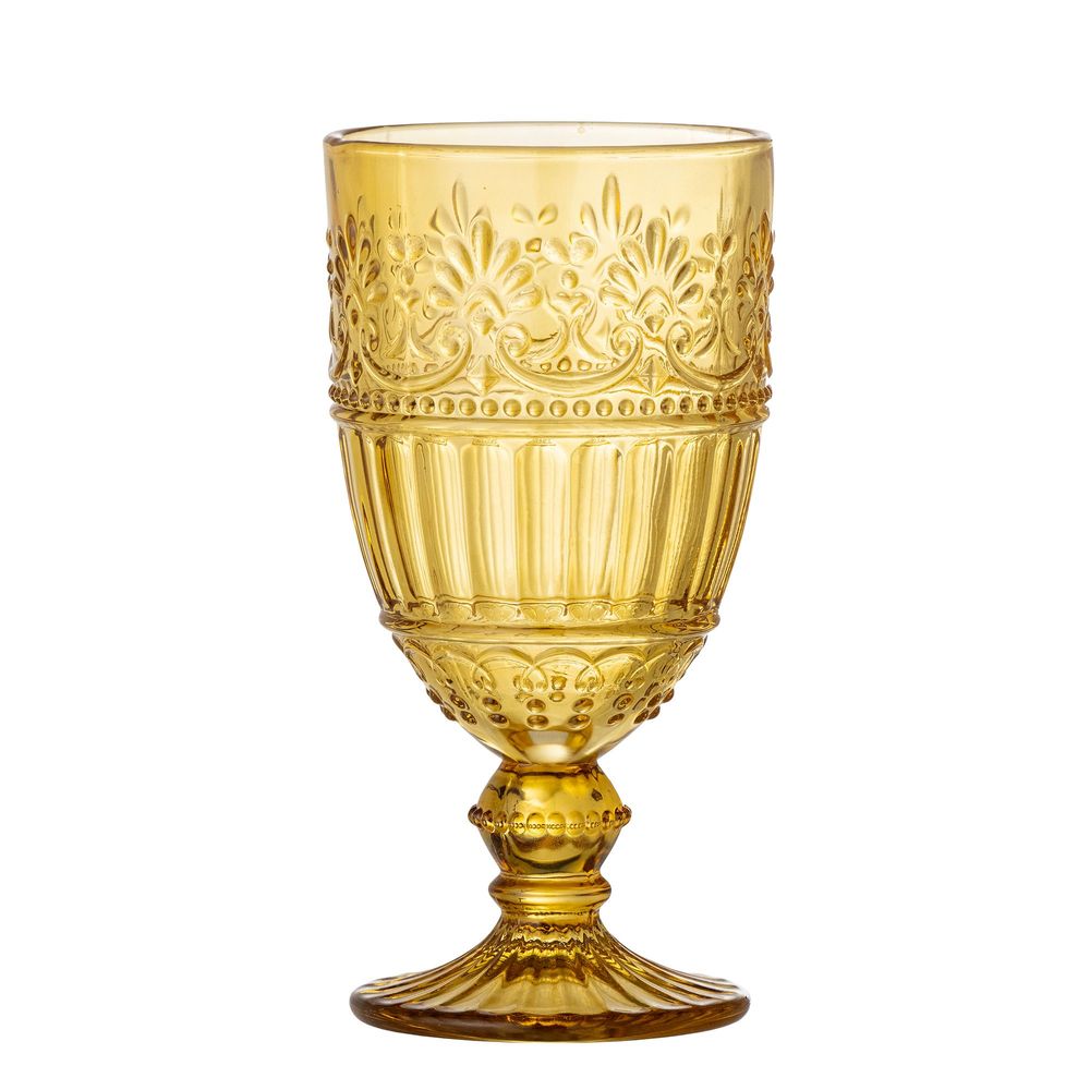 Verres - Feyza Verre à vin, Jaune, Verre - CREATIVE COLLECTION