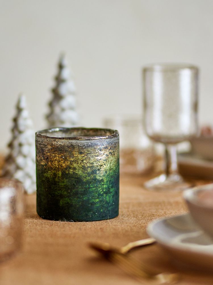 Bougeoirs et photophores - Janessa Photophore, Verte, Verre recyclé - BLOOMINGVILLE MULTIBRAND HOUSE