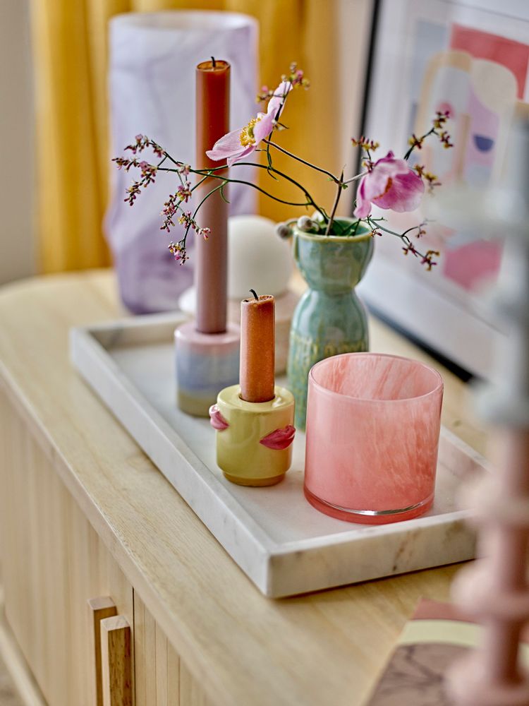 Bougeoirs et photophores - Sassy Bougeoir, Jaune, Grès Set of 2 - BLOOMINGVILLE MULTIBRAND HOUSE