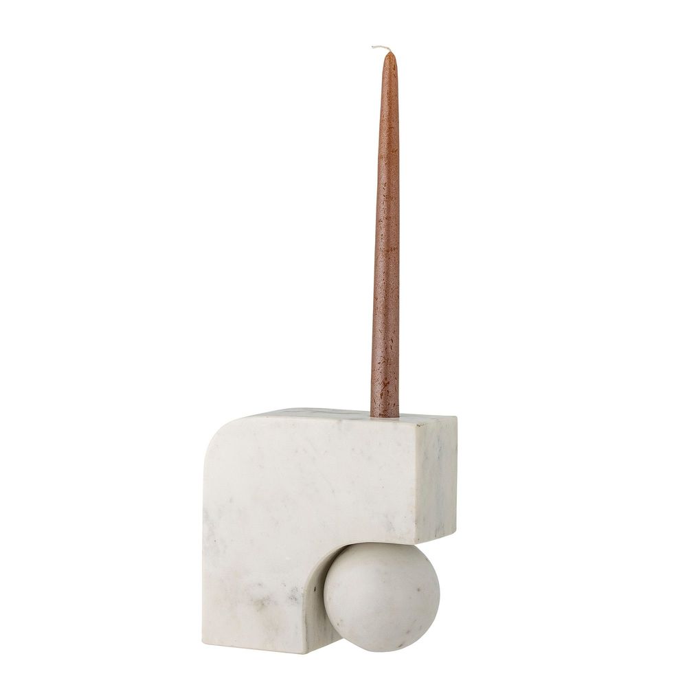 Candlesticks and candle holders - Abbelin Candle Holder, White, Marble - BLOOMINGVILLE MULTIBRAND HOUSE