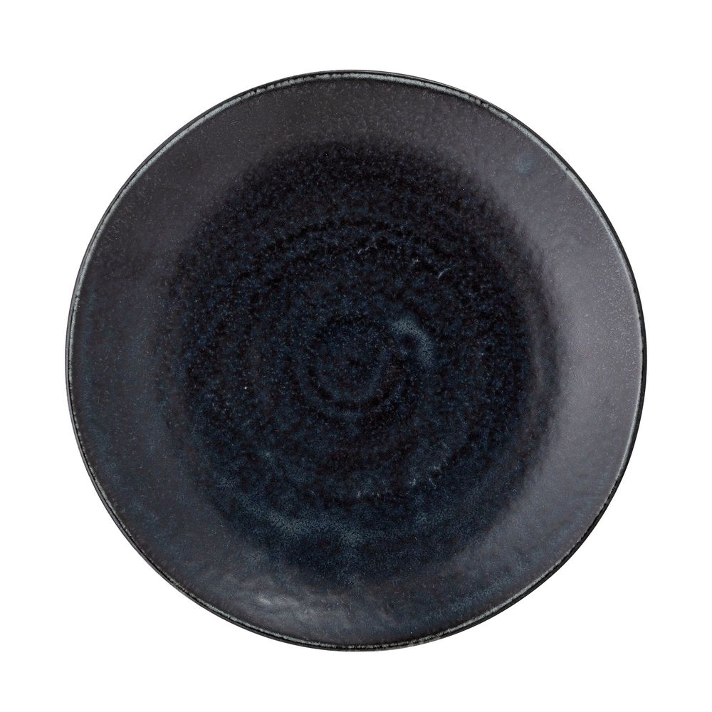 Everyday plates - Yoko Plate, Black, Porcelain Set of 4 - BLOOMINGVILLE MULTIBRAND HOUSE