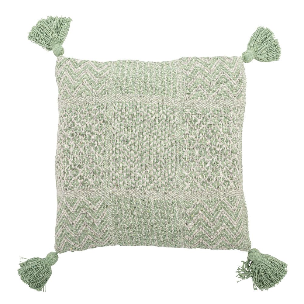 Coussins - Rodion Coussin, Verte, Coton recyclé - BLOOMINGVILLE MULTIBRAND HOUSE