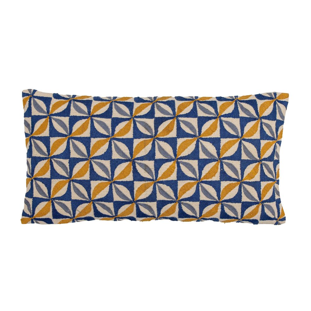 Cushions - Calia Cushion, Blue, Cotton - CREATIVE COLLECTION