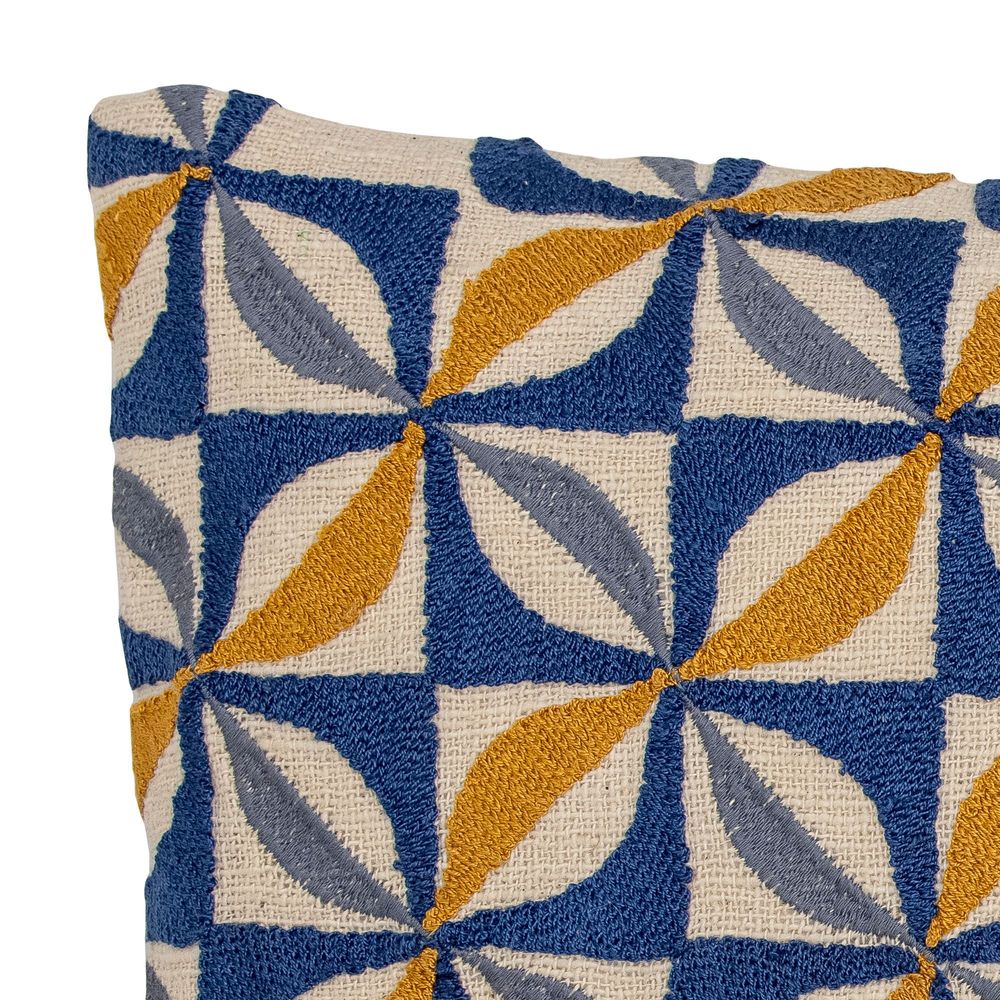 Cushions - Calia Cushion, Blue, Cotton - CREATIVE COLLECTION