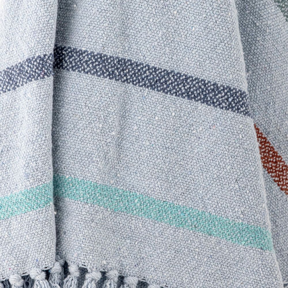 Throw blankets - Frey Throw, Blue, Recycled Cotton - BLOOMINGVILLE MINI