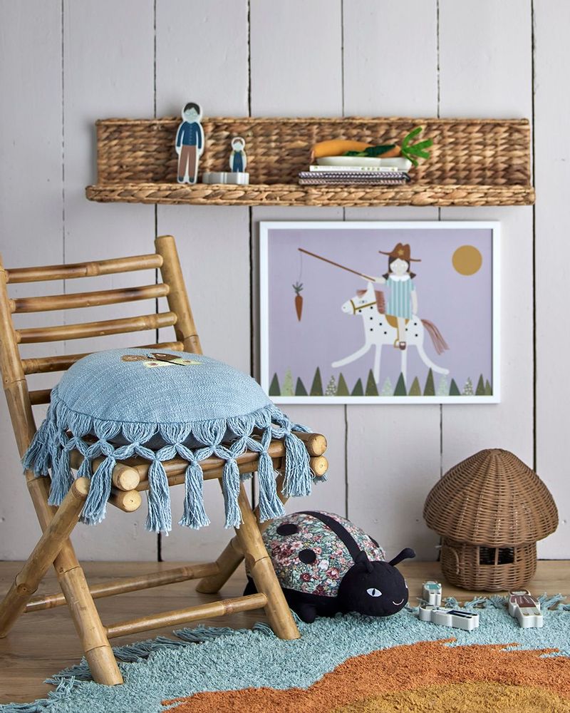 Autres décorations murales - Rosa Illustration avec cadre, Blanc, Pin - BLOOMINGVILLE MINI