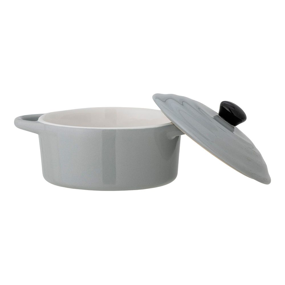 Couverts & ustensiles de cuisine - Thanos Plat au four avec couvercle, Gris, Grès - BLOOMINGVILLE MULTIBRAND HOUSE