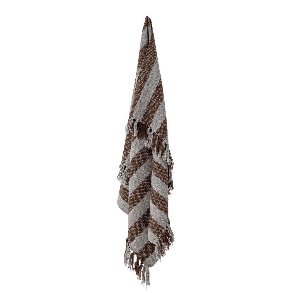 Plaids - Nann Plaid, Marron, Coton recyclé  - BLOOMINGVILLE MINI