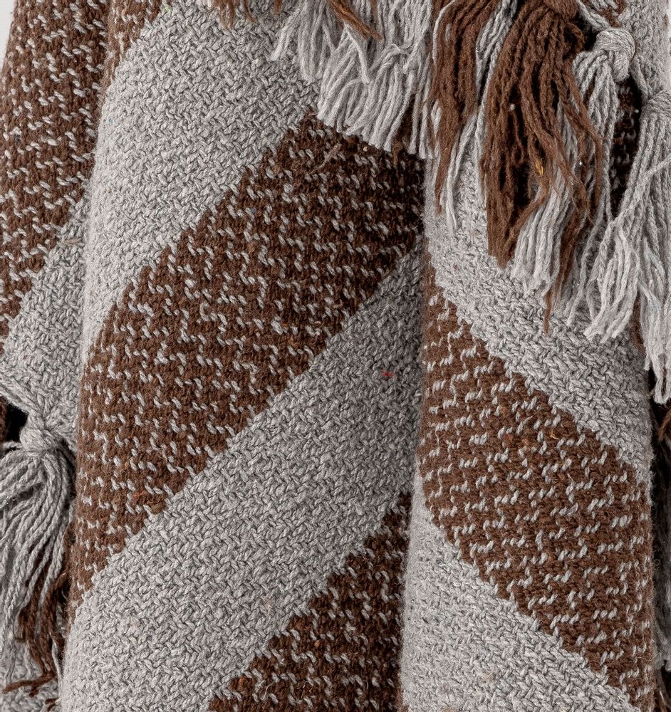 Plaids - Nann Plaid, Marron, Coton recyclé  - BLOOMINGVILLE MINI