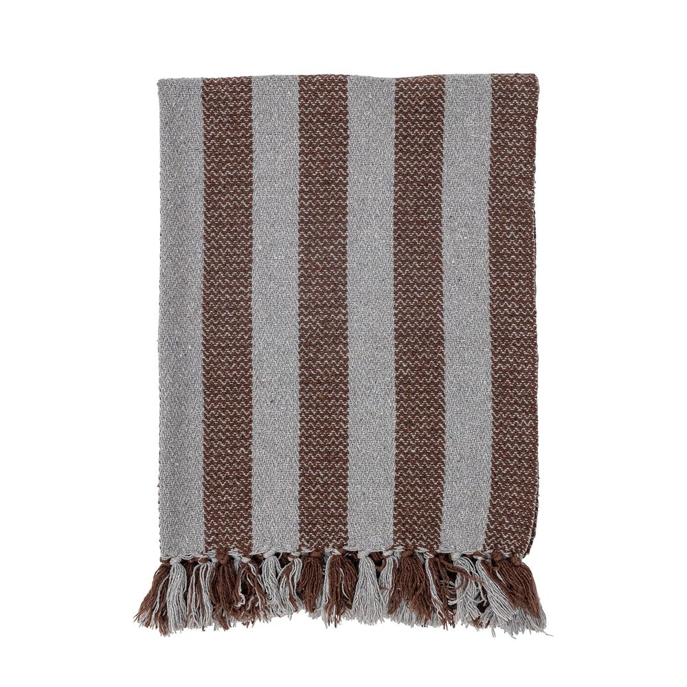Plaids - Nann Plaid, Marron, Coton recyclé  - BLOOMINGVILLE MINI
