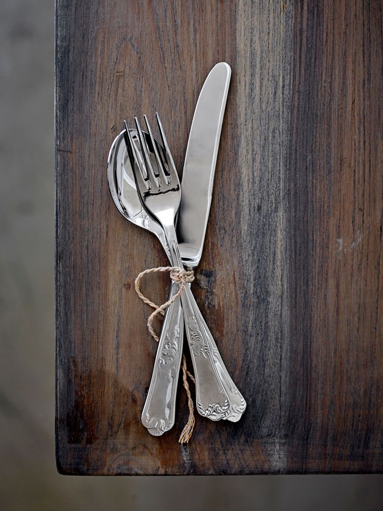 Kitchen utensils - Tilly Cutlery, Silver, Stainless Steel Set of 4 - CREATIVE COLLECTION