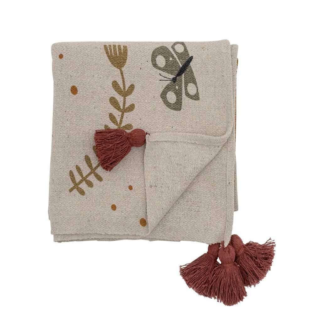 Plaids - Bryn Plaid, Marron, Coton recyclé - BLOOMINGVILLE MINI