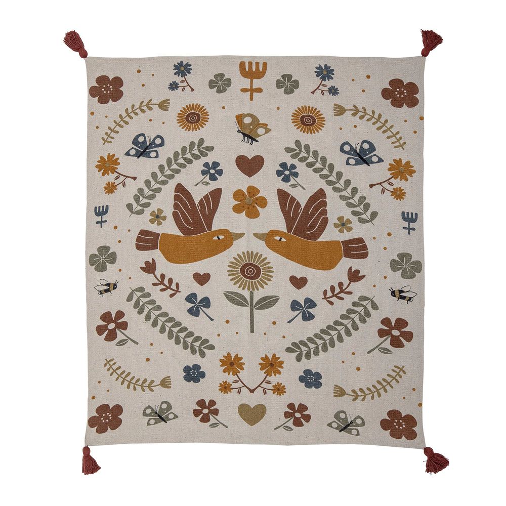 Plaids - Bryn Plaid, Marron, Coton recyclé - BLOOMINGVILLE MINI