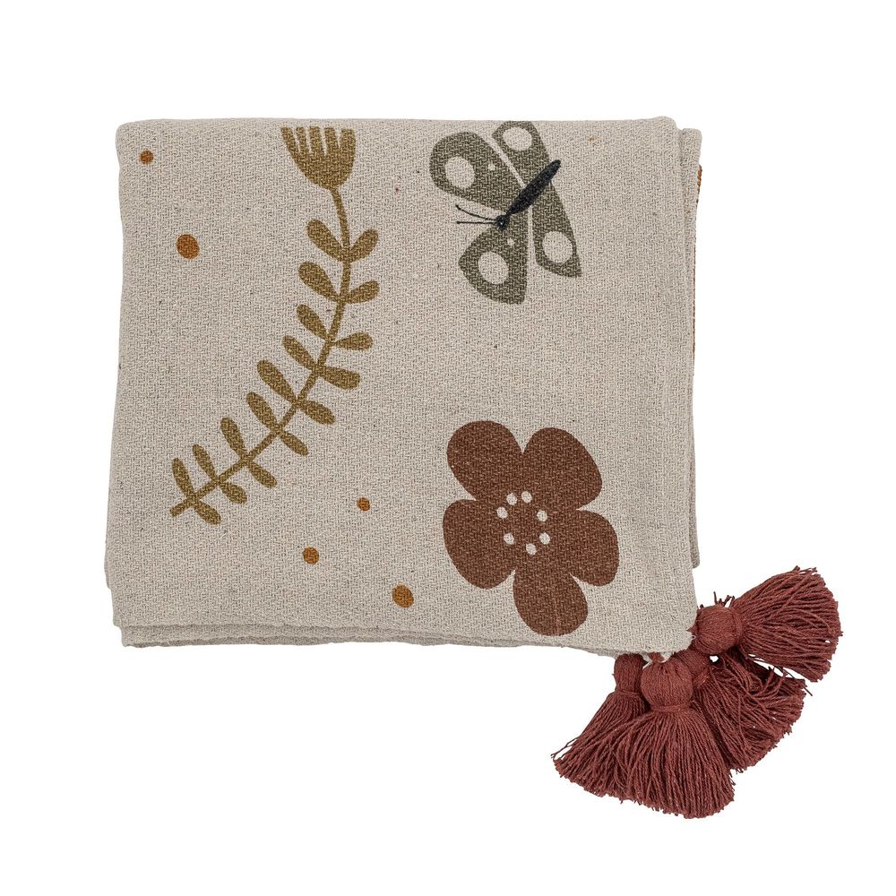 Plaids - Bryn Plaid, Marron, Coton recyclé - BLOOMINGVILLE MINI