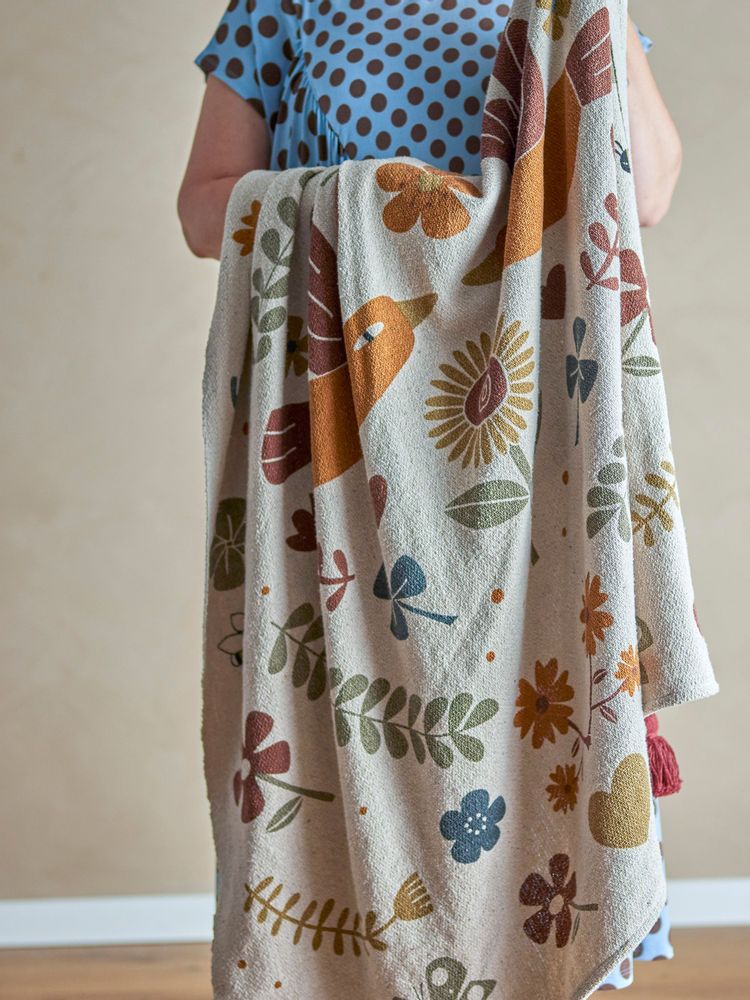 Plaids - Bryn Plaid, Marron, Coton recyclé - BLOOMINGVILLE MINI