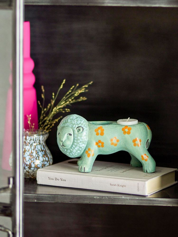 Bougeoirs et photophores - Leander Photophore, Blue, Grès - BLOOMINGVILLE MULTIBRAND HOUSE