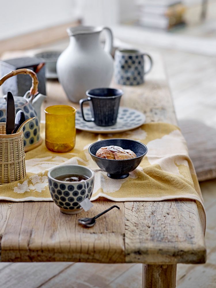 Bowls - Yoko Bowl, Black, Porcelain Set of 4 - BLOOMINGVILLE MULTIBRAND HOUSE