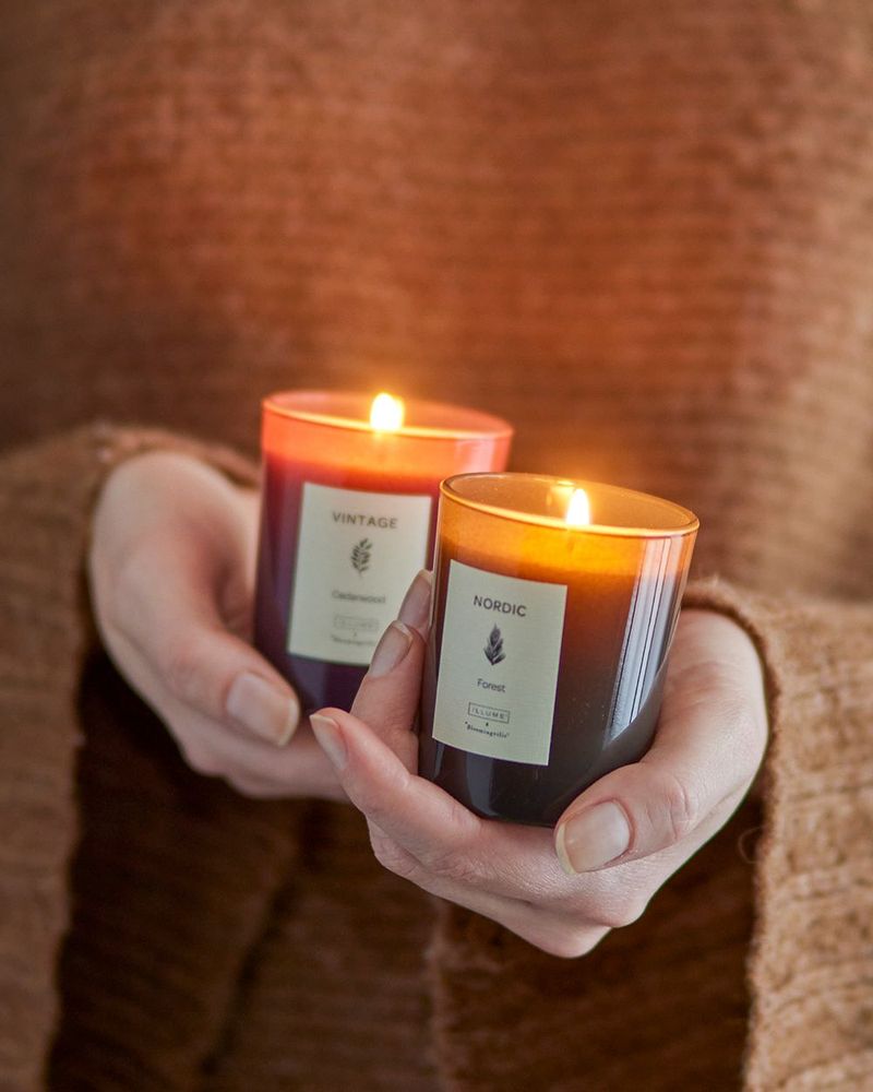 Candles - SEASONAL Scent Candle, Green, Natural Wax Set of 3 - ILLUME X BLOOMINGVILLE