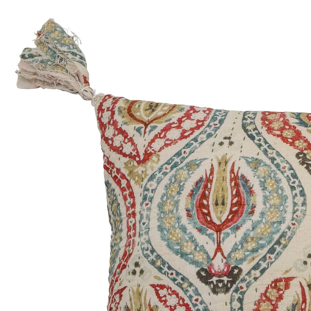 Cushions - Noga Cushion, Red, Cotton - CREATIVE COLLECTION
