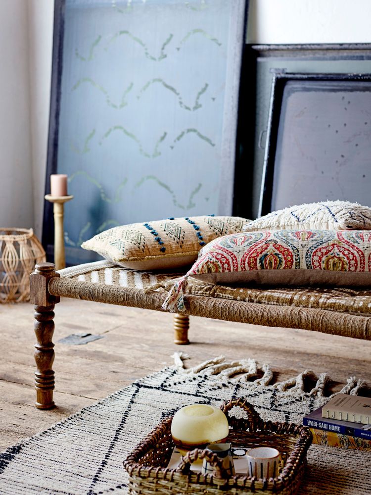 Cushions - Noga Cushion, Red, Cotton - CREATIVE COLLECTION