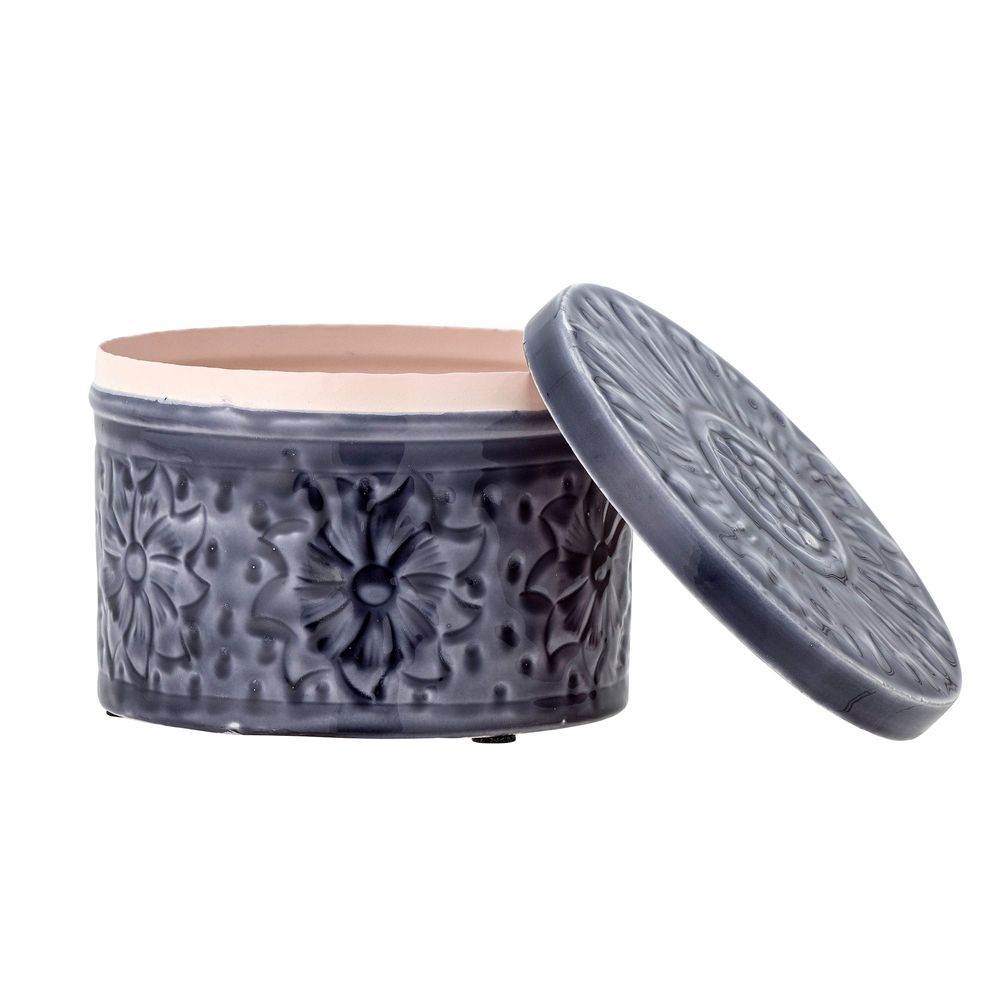 Boîtes de conservation - Ena Cruche avec couvercle , Blue, Métal - CREATIVE COLLECTION