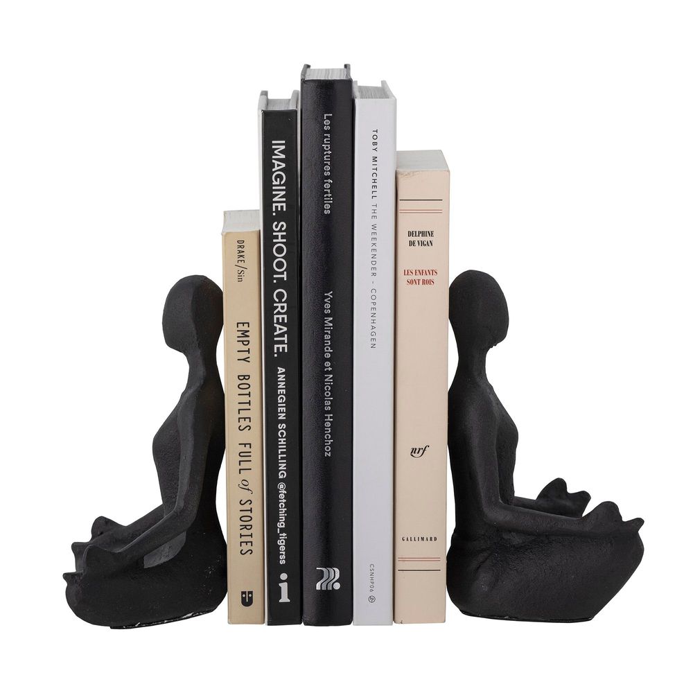 Decorative objects - Talya Bookend, Black, Metal Set of 2 - BLOOMINGVILLE MULTIBRAND HOUSE
