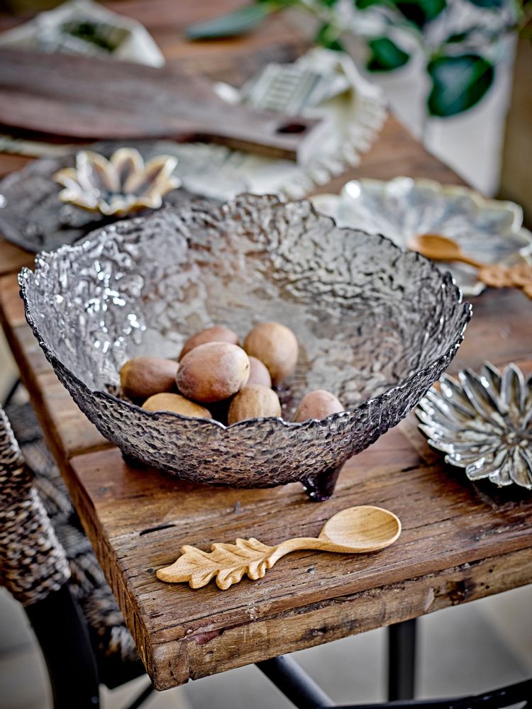 Bowls - Catia Bowl, Grey, Glass - CREATIVE COLLECTION