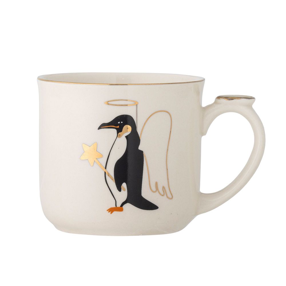 Mugs - Valentin Mug w/Lid and Strainer, Gold, Stoneware - BLOOMINGVILLE MULTIBRAND HOUSE