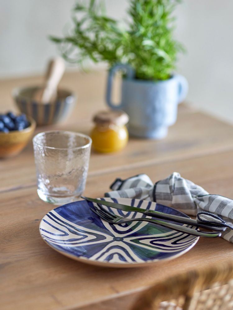 Everyday plates - Shama Plate, Blue, Stoneware - BLOOMINGVILLE MULTIBRAND HOUSE