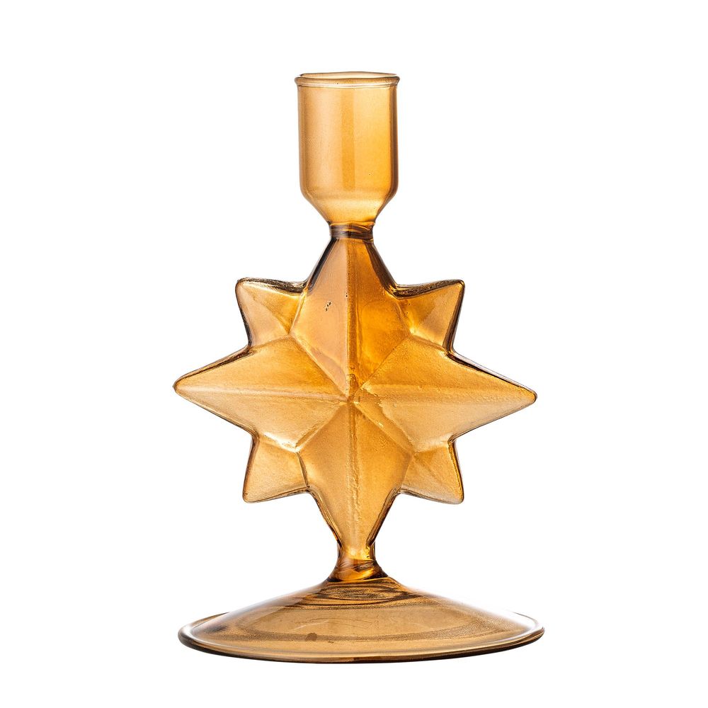 Bougeoirs et photophores - Jisele Bougeoir, Marron, Verre - BLOOMINGVILLE MULTIBRAND HOUSE
