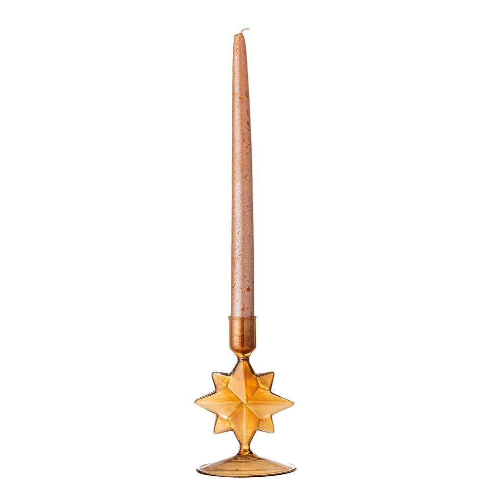 Bougeoirs et photophores - Jisele Bougeoir, Marron, Verre - BLOOMINGVILLE MULTIBRAND HOUSE
