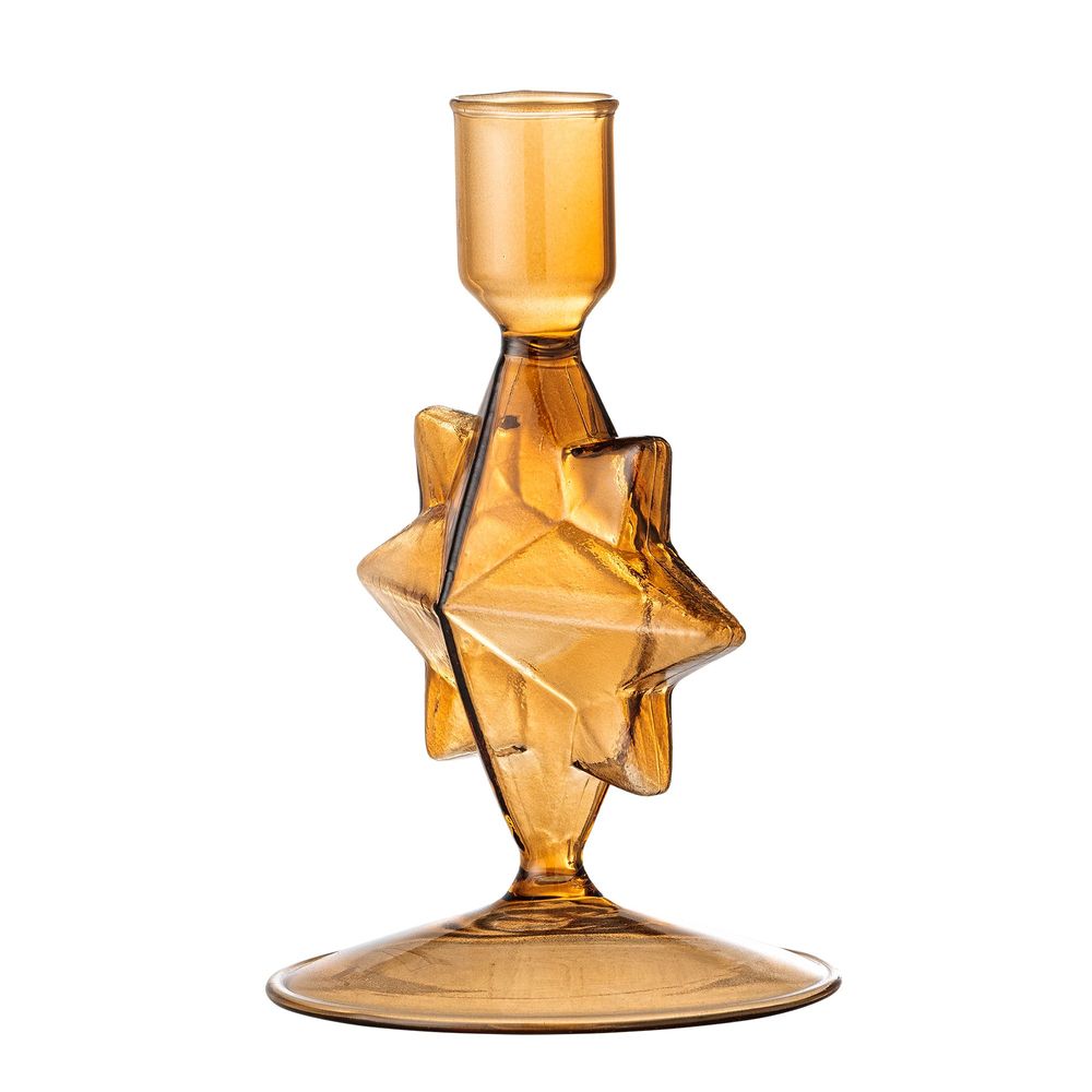 Bougeoirs et photophores - Jisele Bougeoir, Marron, Verre - BLOOMINGVILLE MULTIBRAND HOUSE