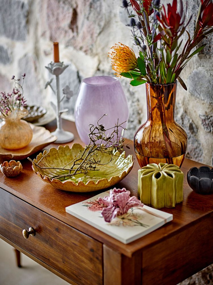 Vases - Aleena Vase, Yellow, Stoneware - CREATIVE COLLECTION