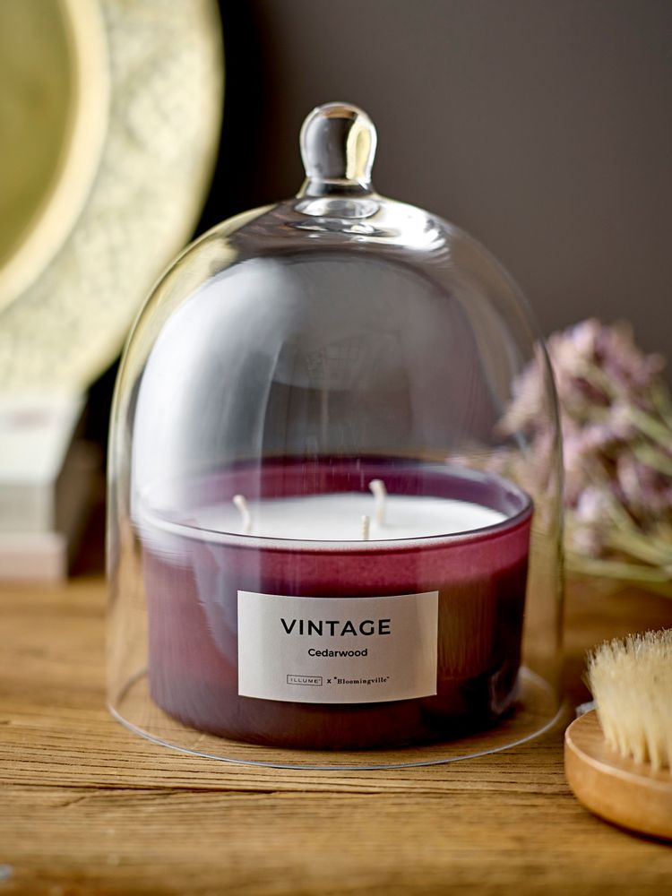 Bougies - VINTAGE - Cedarwood Bougie parfumée, Violet, Cire naturelle - ILLUME X BLOOMINGVILLE
