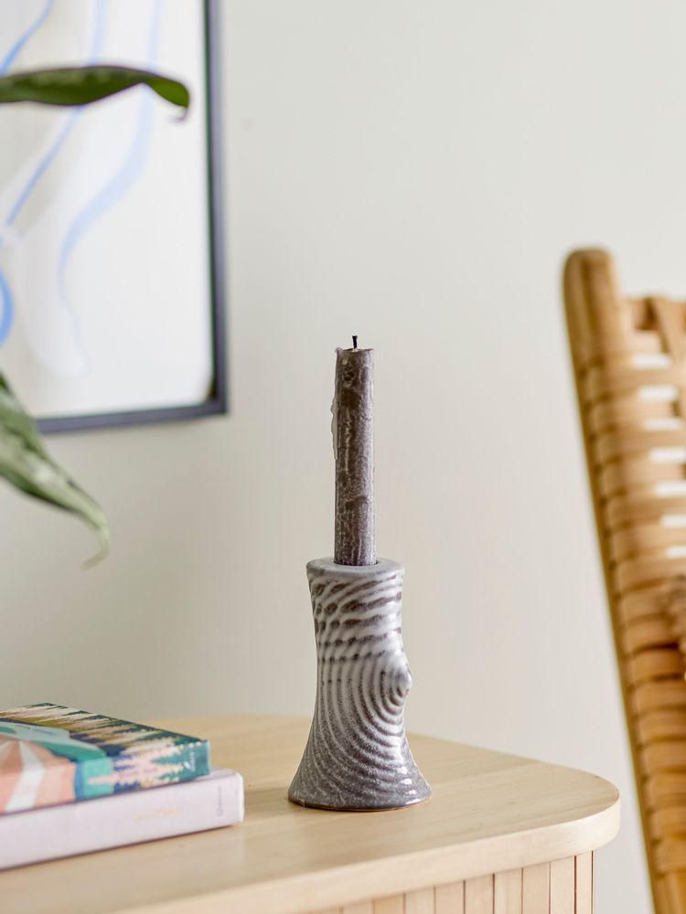 Bougeoirs et photophores - Raheem Bougeoir, Gris, Grès - BLOOMINGVILLE MULTIBRAND HOUSE