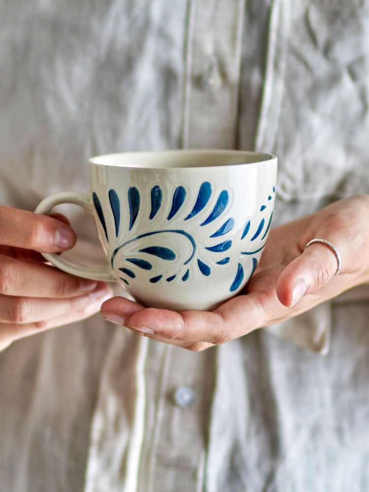 Mugs - Heikki Cup, Blue, Stoneware - BLOOMINGVILLE MULTIBRAND HOUSE