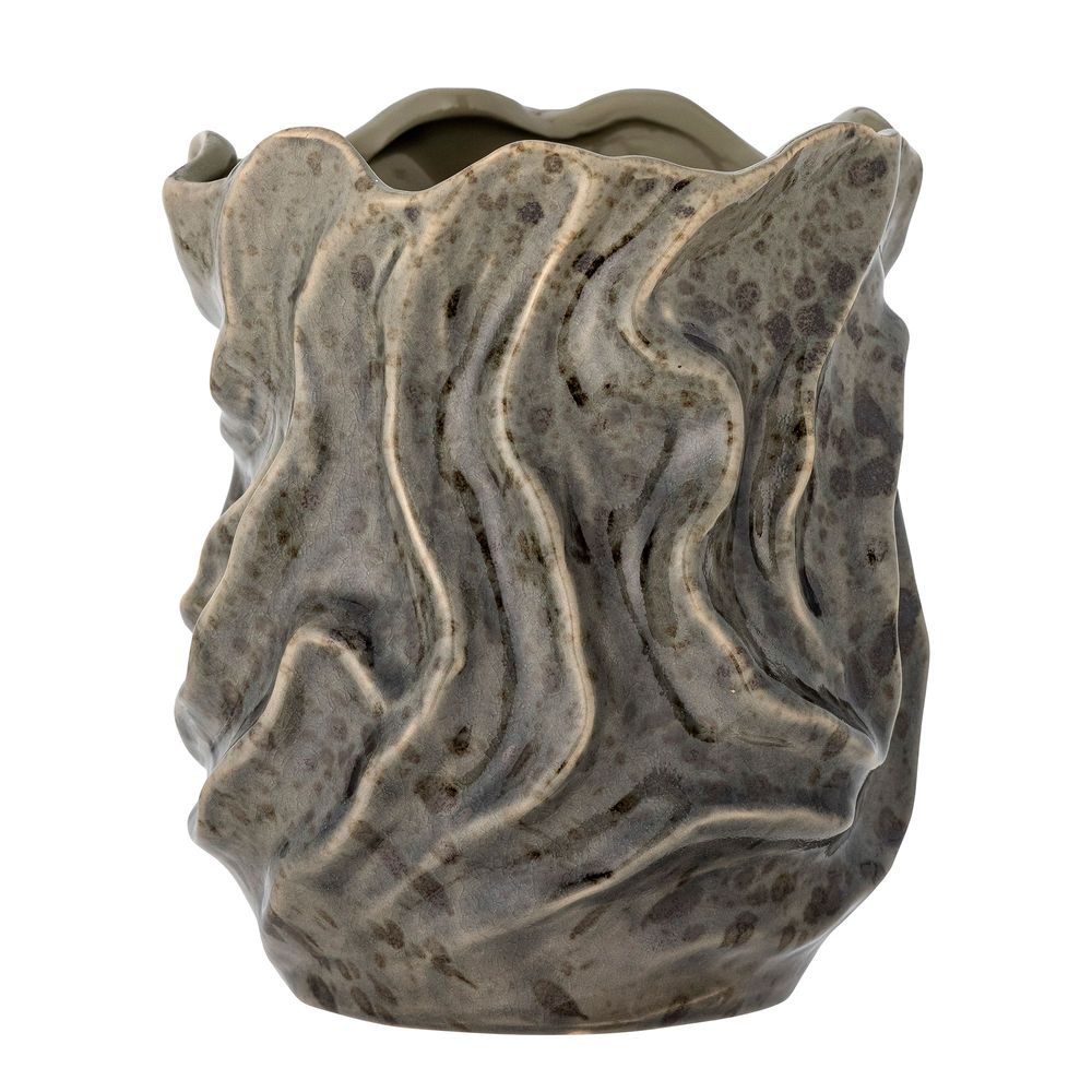 Vases - Soumia Vase déco, Gris, Grès - BLOOMINGVILLE MULTIBRAND HOUSE
