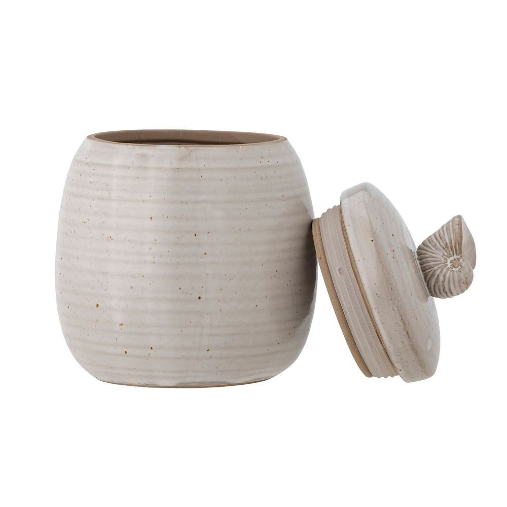 Food storage - Mahlet Jar w/Lid, Nature, Stoneware - BLOOMINGVILLE MULTIBRAND HOUSE