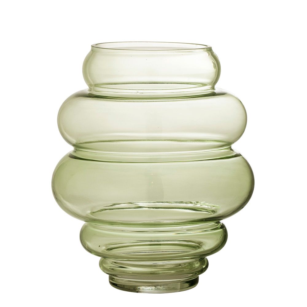 Vases - Annhelene Vase, Green, Glass - BLOOMINGVILLE MULTIBRAND HOUSE