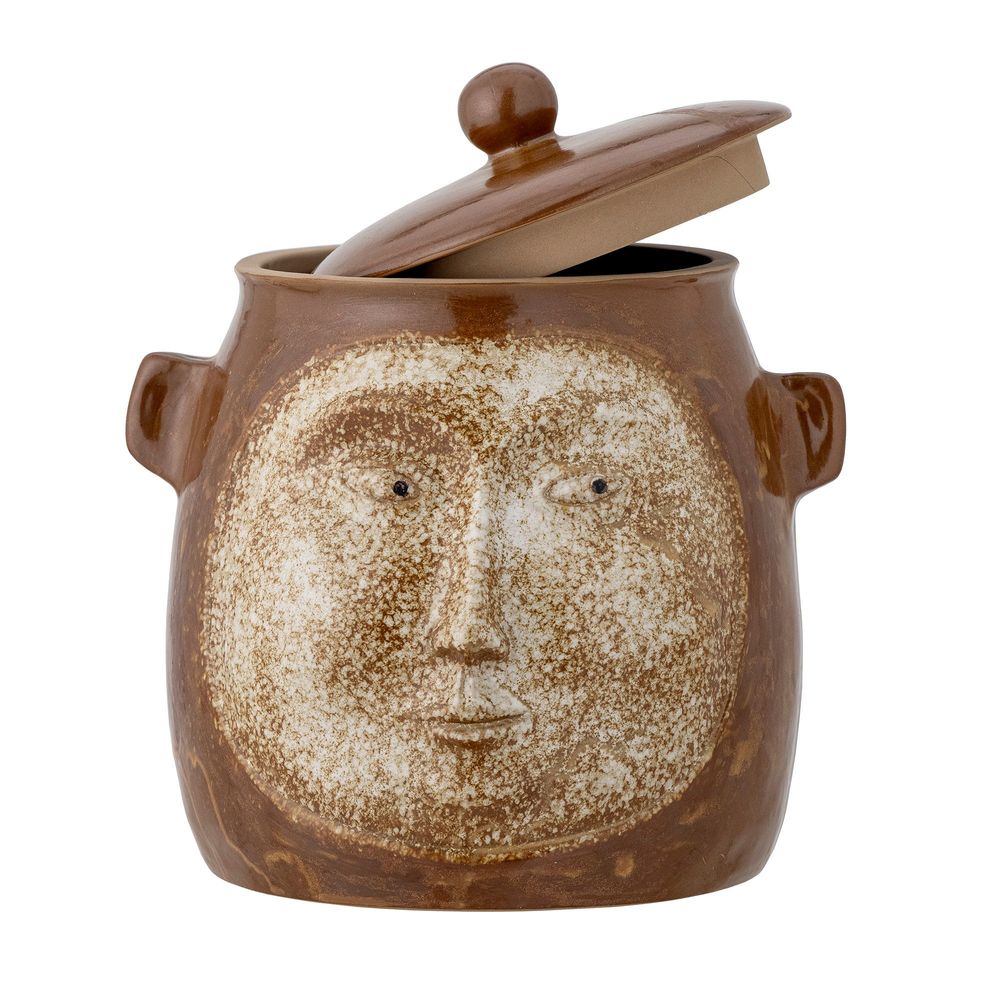 Boîtes de conservation - Avoe Cruche avec couvercle , Marron, Grès - CREATIVE COLLECTION